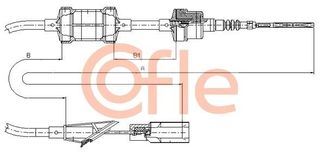 COFLE Ντίζα, μηχανισμός συμπλέκτη FIAT Punto I (176) - LANCIA Y (840)