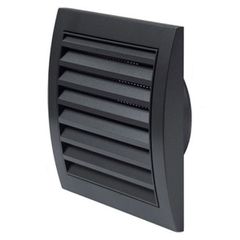 Εξαεριστήρας μπάνιου με κλαπέ 18W ανθρακί Ø120mm τετράγωνος 42dB 150m³/h