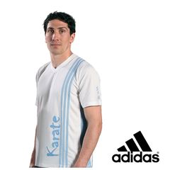 T-shirt Adidas - KARATE Cotton Sky Blue & White