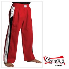 Trousers Olympus Cotton Red (black/white stripe)