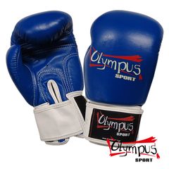 Boxing Gloves Olympus by RAJA Genuine Leather Double Color - Blue / White