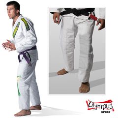 Brazilian Jiu-Jitsu Uniform Olympus White 550 gr Pearl (Extra Pants without Logo)