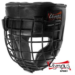 Head Guard Olympus Leather Gladiator Metal Cage