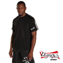 T-shirt Olympus Half Sleeves Black 2 Stripes