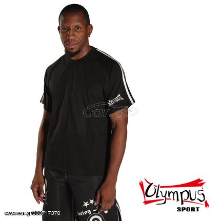 T-shirt Olympus Half Sleeves Black 2 Stripes