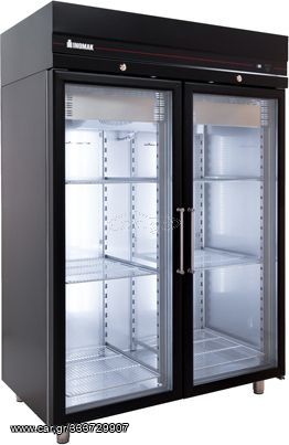 ΠΡΟΣΦΟΡΑ!!! CEPB2144/GL Μαύρο Ψυγείο Θάλαμος Συντήρησης με 2 Κρυστάλλινες Πόρτες Συντήρησης 144x91x210cm 
