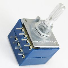 27mm ΠΟΤΕΝΣΙΟΜΕΤΡΟ ΠΕΡΙΣΤΡΟΦΙΚΟ STEREO 50KAx2 ΑΞΟΝΑΣ 18mm TORX ΔΙΑΒΑΘΜΙΣΜΕΝΟ