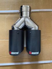 ΜΠΟΥΚΑ AKRAPOVIC ΔΙΠΛΗ CARBON Φ76 ΣΥΜΜΕΤΡΙΚΕΣ - KARALOIZOS exhaust