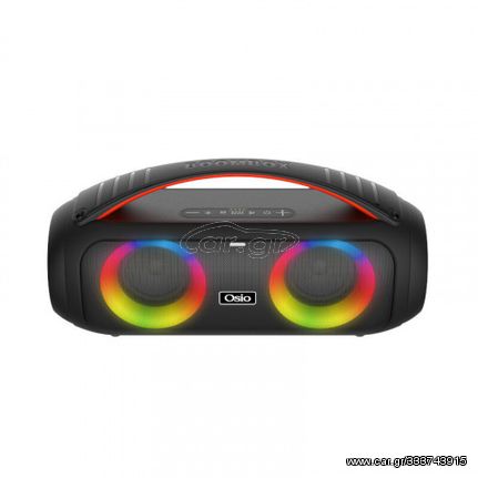 Osio OBT-8010 Φορητό αδιάβροχο ηχείο Bluetooth με USB, LED, AUX, TF, TWS και ενσ. μικρόφωνο – 50 W | Pancarshop