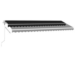 vidaXL Τέντα Αυτόματη με LED & Αισθητήρα Ανέμου Ανθρακί 500x300 εκ.-thumb-3