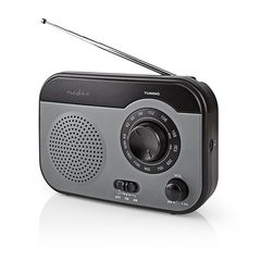 NEDIS RDFM1340GY FM / AM Radio 1.8 W Carrying Handle Grey / Black 233-1851