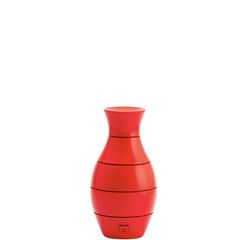 Μύλος Μπαχαρικών (σειρά VASE), ξύλινος οξιάς, κόκκινος, ύψος 160mm, Bisetti Italy