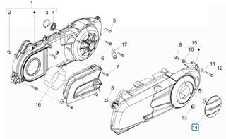 Καπάκι Φυγοκεντρικού Piaggio Beverly 250 2005 ZAPM28500 CM155110