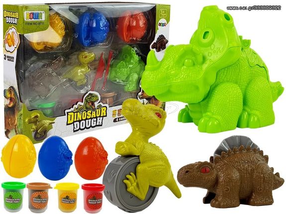 Play Daugh Dinosaurs Eggs Mould 12 Pieces 4 Colours