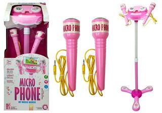 Microphone Karaoke Kit Pink Telephone
