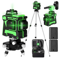 Αλφάδι laser πράσινο με έντονο φως ημέρας 3 πηγές 3 επίπεδα laser
