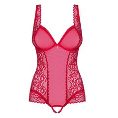 Obsessive Rougebelle Crotchless Teddy Red-thumb-5
