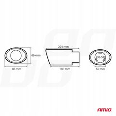 AMiO Μπούκα Εξάτμισης 36-58mm Universal-thumb-2