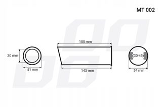 AMiO Μπούκα Εξάτμισης 30-45mm Universal-thumb-1
