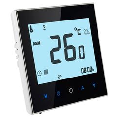 Electric Floor Heating System LCD Display Programmable Room Thermostat(Black)