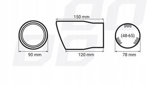 AMiO Μπούκα Εξάτμισης 48-65mm Universal-thumb-1