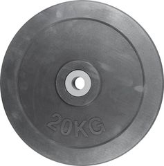 Δίσκος με επένδυση λάστιχου 20 kg - 28mm / Μαύρο - 20 kg  / EL-44475_1_72