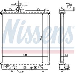 Ψυγείο νερού/εξαρτήματα OPEL AGILA; SUBARU JUSTY II, JUSTY III; SUZUKI IGNIS I, IGNIS II, WAGON R, WAGON R+ 1.0-1.5 10.95-