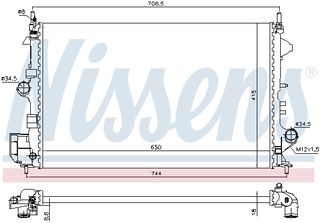 Ψυγείο νερού/εξαρτήματα OPEL SIGNUM, VECTRA C, VECTRA C GTS 1.6/1.8 08.05-12.08