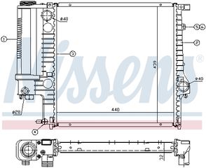 Ψυγείο νερού/εξαρτήματα BMW 3 (E30), 3 (E36), Z3 (E36) 1.6-2.8 06.87-01.03