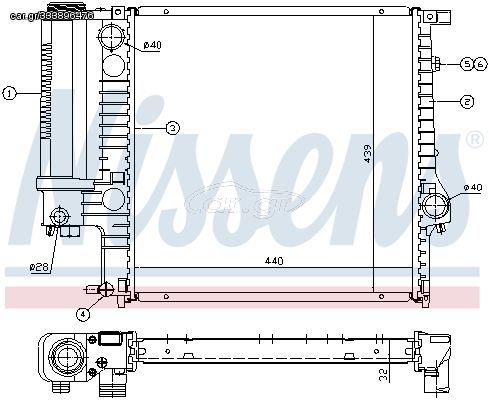 Ψυγείο νερού/εξαρτήματα BMW 3 (E30), 3 (E36), Z3 (E36) 1.6-2.8 06.87-01.03