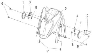 ΦΤΕΡΟ ΕΜΠΡΟΣΘΙΟ ΑΣΠΡΟ (WH-300P/GY-7450U) 61100-L3A-000-T1