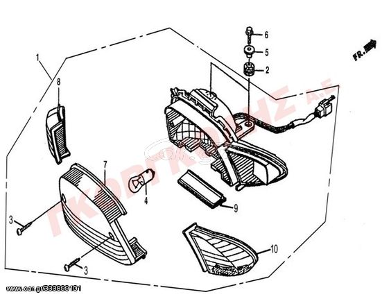 ΚΡΥΣΤΑΛΛΟ ΣΤΟΠ ΟΠΙΣΘΙΟ ΑΡΙΣΤΕΡΟ VHC046-88002