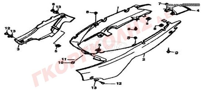 ΚΑΛΥΜΜΑ ΠΛΑΙΝΟ ΑΡΙΣΤΕΡΟ ΚΟΚΚΙΝΟ (ΧΑ) VGB019-170402-0501