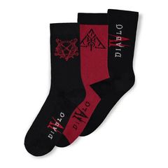 Diablo IV - Hell Socks Men's Crew Socks (ΜΑΥΡΟ,3ΤΜΧ,ΝΟ.39-42)