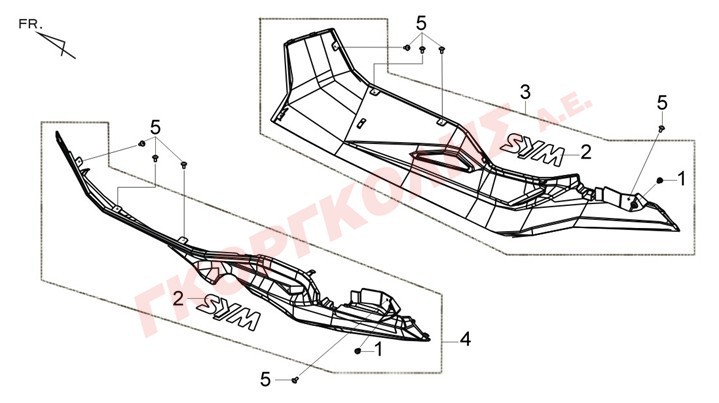ΚΑΠΑΚΙ ΠΛΑΙΣΙΟΥ ΚΑΤΩ ΔΕΞΙΟ ΑΣΠΡΟ WH-300P 8352A-L4C-000-QU