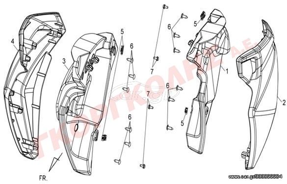 ΚΑΛΥΜΜΑ ΠΛΑΙΣΙΟΥ ΔΕΞΙΟ ΜΠΛΕ BU-2935U 64301-BAA-000-CA1