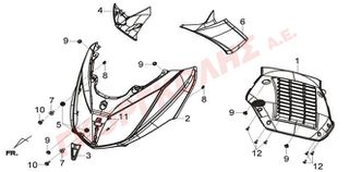 ΠΟΔΙΑ ΕΜΠΡΟΣΘΙΑ ΚΑΤΩ ΔΕΞΙΑ ΑΣΠΡΗ (WH-300P) 64304-L3A-000-QU