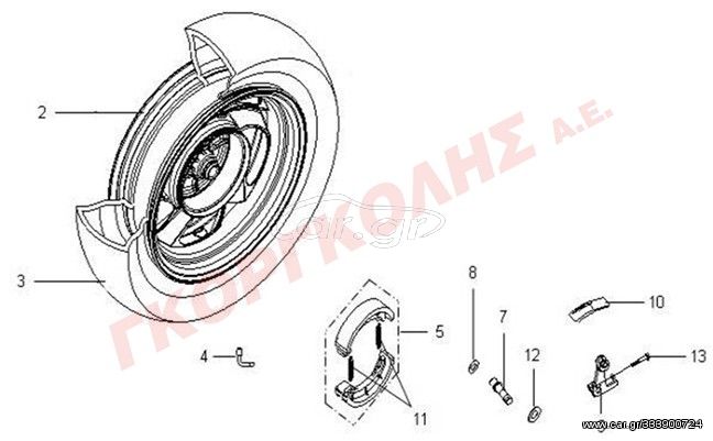 ΤΡΟΧΟΣ ΟΠΙΣΘΙΟΣ 42601-H3A-900-SH