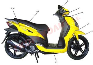 ΦΤΕΡΟ ΕΜΠΡΟΣΘΙΟ ΚΙΤΡΙΝΟ 61101-X3A-000-Y