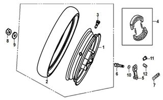 ΤΡΟΧΟΣ ΟΠΙΣΘΙΟΣ ΜΑΥΡΟΣ 42601-X8A-000