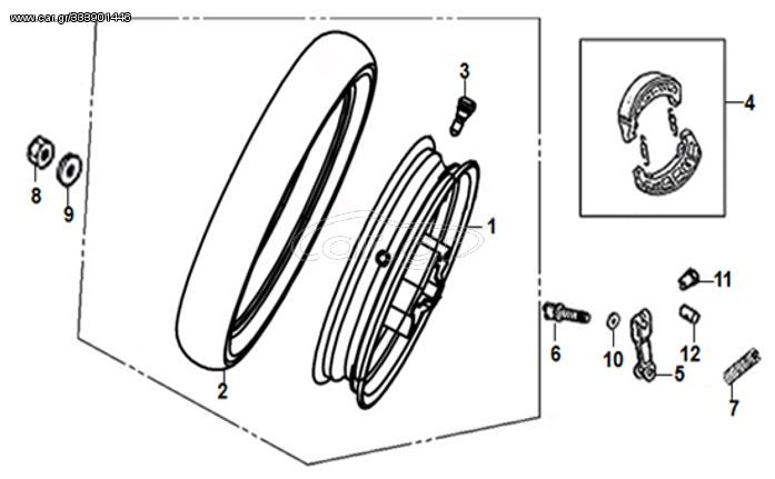 ΤΡΟΧΟΣ ΟΠΙΣΘΙΟΣ ΜΑΥΡΟΣ 42601-X8A-000