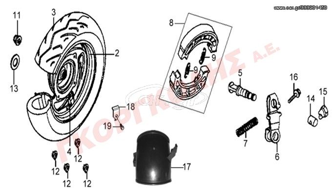 ΤΡΟΧΟΣ ΟΠΙΣΘΙΟΣ ΓΚΡΙ 42601-T5L-000-GB