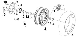 ΤΡΟΧΟΣ ΟΠΙΣΘΙΟΣ BK-7C 42601-TL1-000-JD