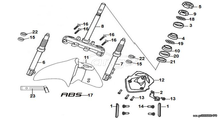 ΦΤΕΡΟ ΕΜΠΡΟΣΘΙΟ ΕΣΩΤΕΡΙΚΟ 61110-X8A-000