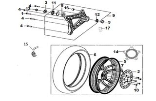 ΤΡΟΧΟΣ ΟΠΙΣΘΙΟΣ ΜΑΥΡΟΣ 42601-X81-000