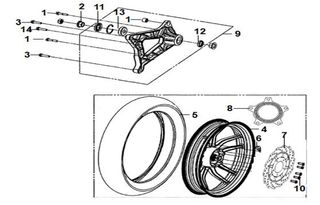 ΤΡΟΧΟΣ ΟΠΙΣΘΙΟΣ 42601-X9A-000