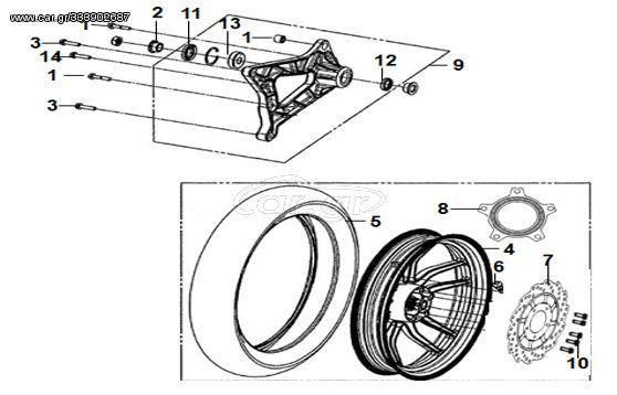 ΤΡΟΧΟΣ ΟΠΙΣΘΙΟΣ 42601-X9A-000