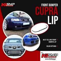 Μπροστινό Spoiler Universal Lip Spoiler CUΡ Cupra Look  Μαύρο Γυαλιστερό Από Abs Πλαστικό 3 Τεμάχια Κωδ. LS325