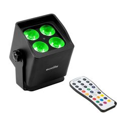 EUROLITE Mini battery uplight IP65 with RGBW LEDs and IR remote control - Eurolite