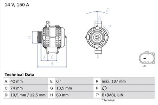 ΔΥΝΑΜΟ FORD TRANSIT 1738113